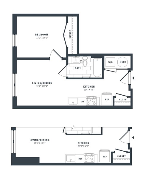 1F-0  Floor Plan at The Vale at the Parks, Washington, DC  